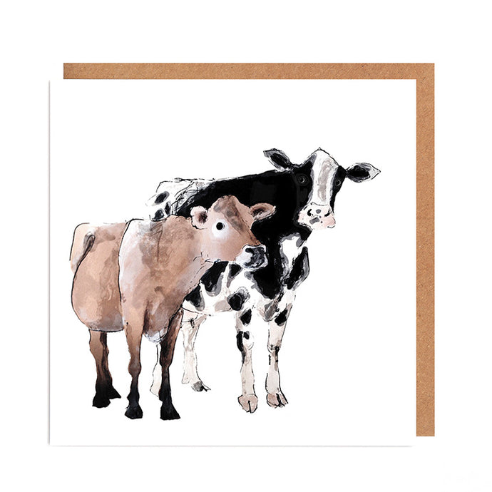 Hilda and Heather Cows Card Blank