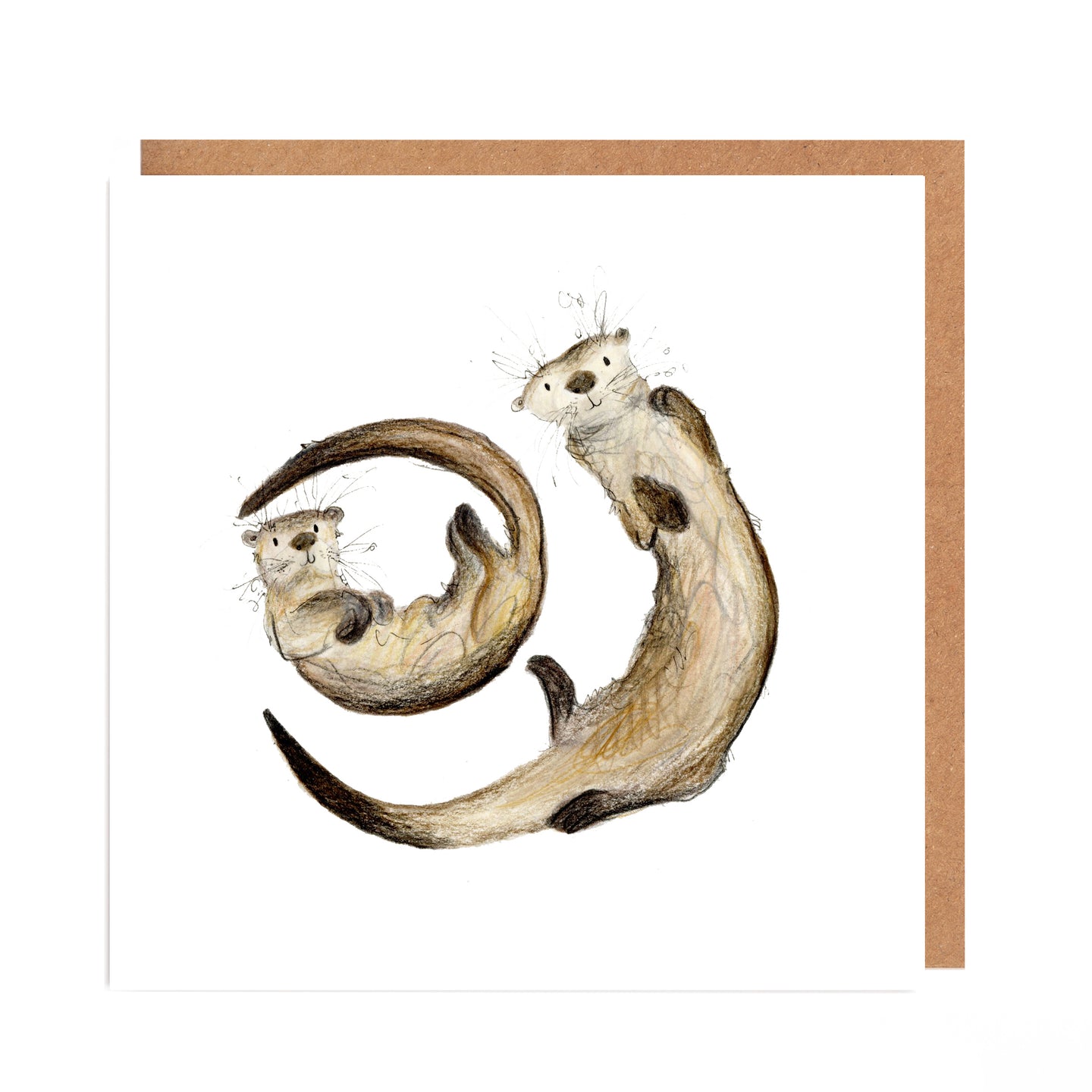 Kirstie and Hope Otter Card Blank