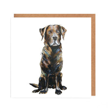Load image into Gallery viewer, Mabel Chocolate Labrador Card Blank