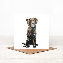 Load image into Gallery viewer, Mabel Chocolate Labrador Card Blank