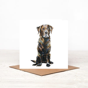 Chocolate Labrador - 'Mabel' - Card for all Occasions