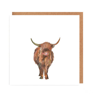 Magnus Highland Cow Card Blank