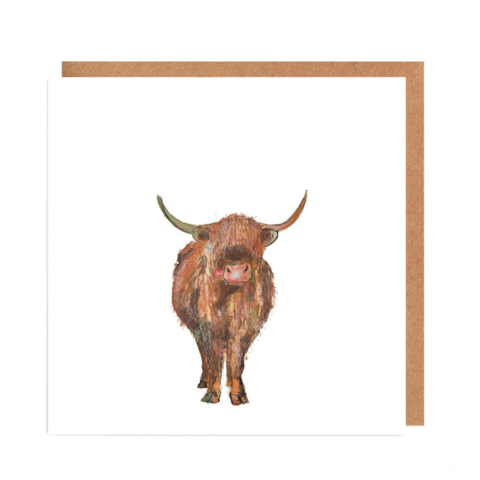 Magnus Highland Cow Card Blank