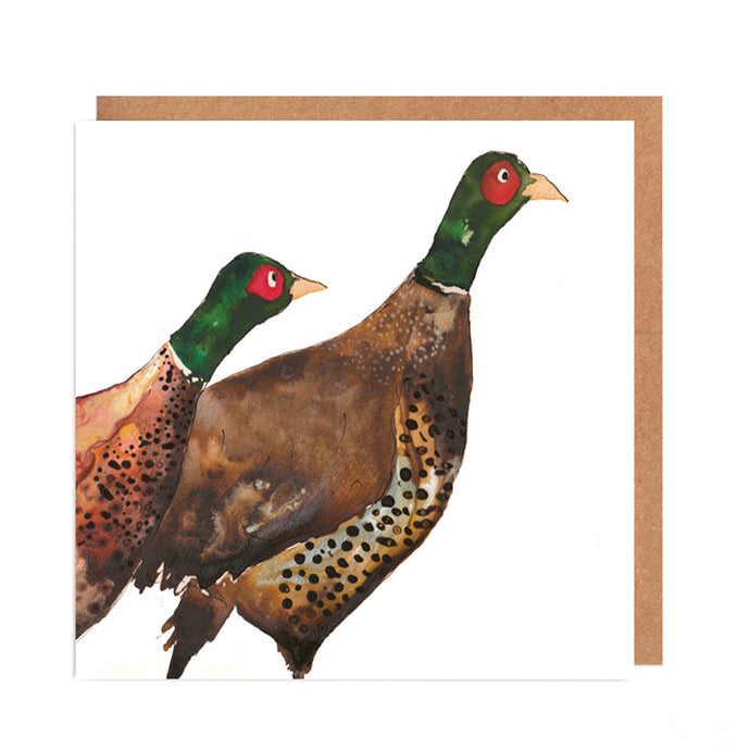 Miles & Giles Pheasants Card Blank
