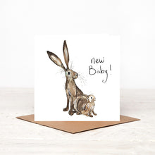 Load image into Gallery viewer, New Baby Hare card - Molly &amp; Meredith