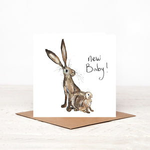 New Baby Hare card - Molly & Meredith