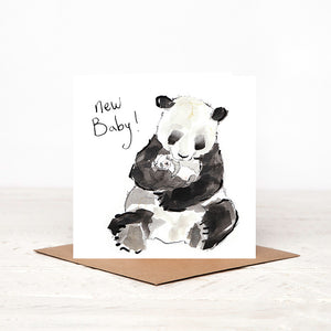 Mona & Jasmine New Baby Panda Card