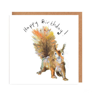 Moses the Red Squirrel Birthday Card