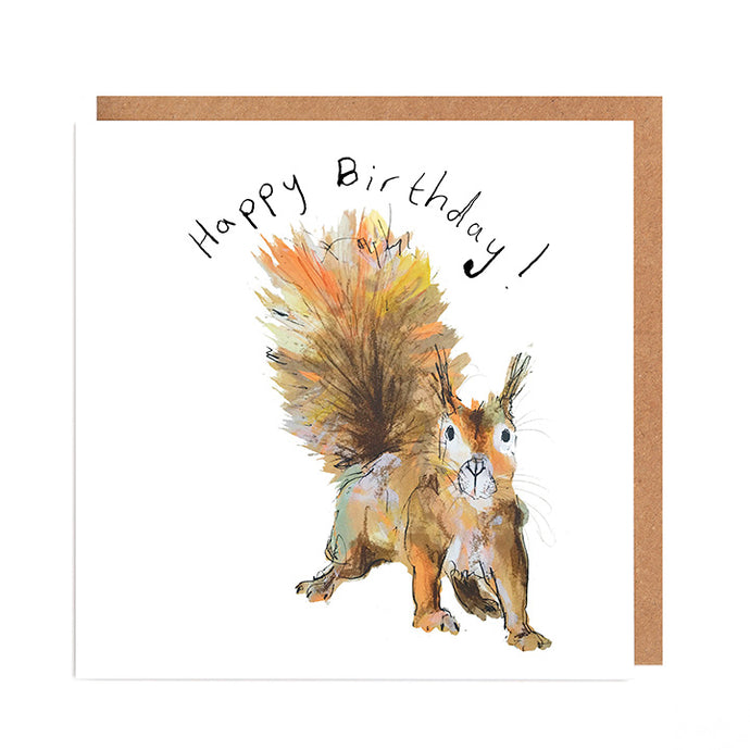 Moses the Red Squirrel Birthday Card