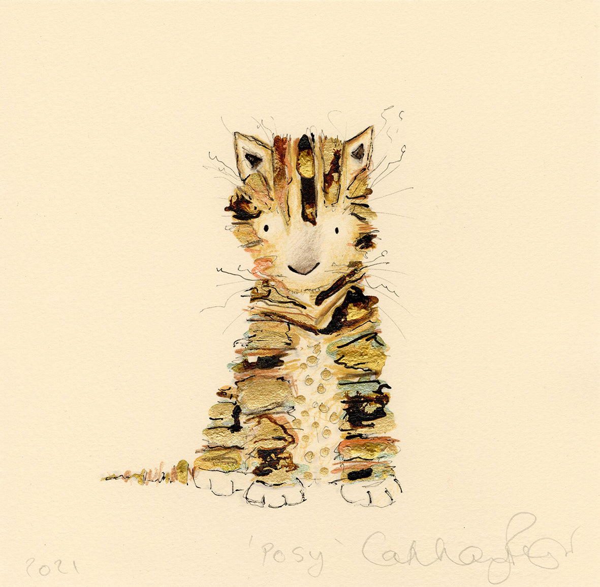 'Posy' (kitten original book character painting)