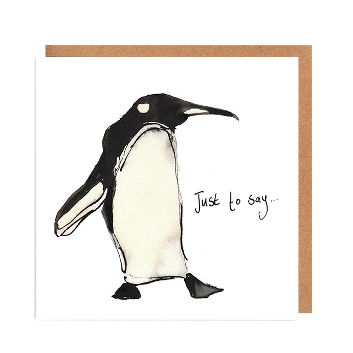 Pablo Penguin Card Just to Say