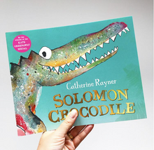 Load image into Gallery viewer, Solomon Crocodile Print &quot;Uh-Oh, Here Comes Trouble!&quot;