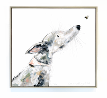 Load image into Gallery viewer, &#39;Zoe&#39; (whippet large original painting - framed)