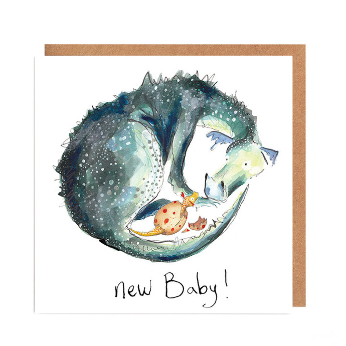 Sylvia & Pearl Dragon New Baby Card