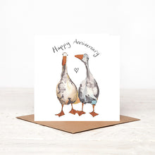 Load image into Gallery viewer, Anniversary Card - Pair of geese - Wendy and Grace