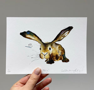 Molly the Hare A5 Print