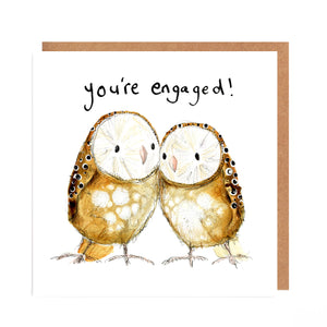 Pair of Owls Engagement Card - Ashling and Dawn