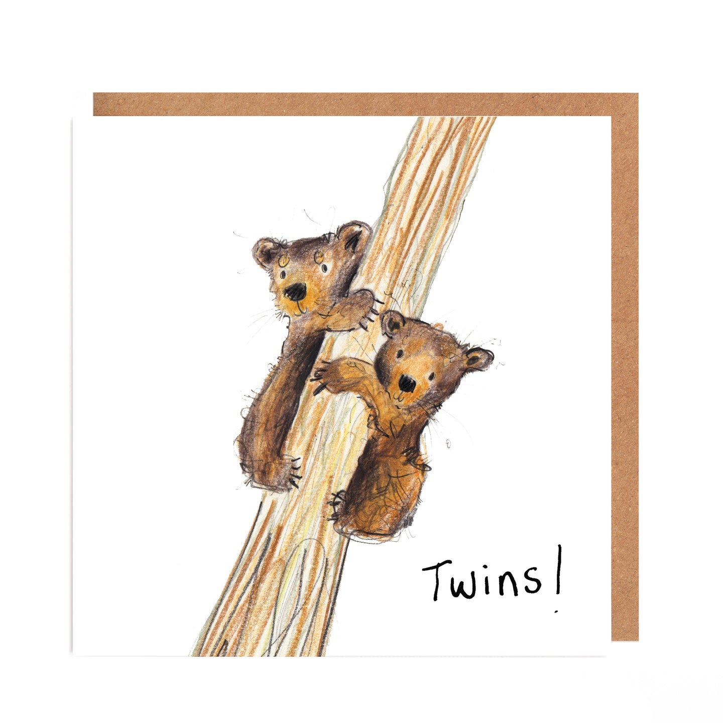 Claudia and Drew Twin Bears Card