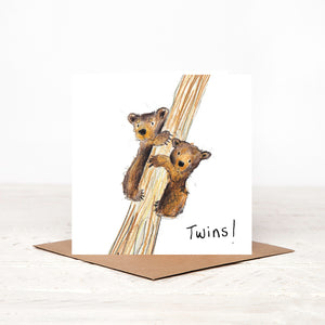 Claudia and Drew Twin Bears Card