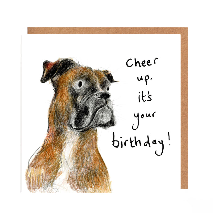 Cooper Boxer Birthday Card