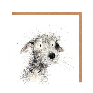 Bedlington Whippet Dog Card for all Occasions - Debbie