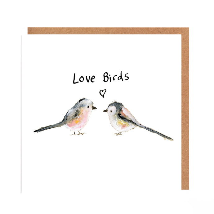 Delyth and Indigo Love Birds Card