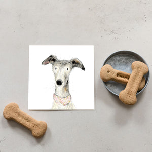 Emma Whippet Dog Card Blank