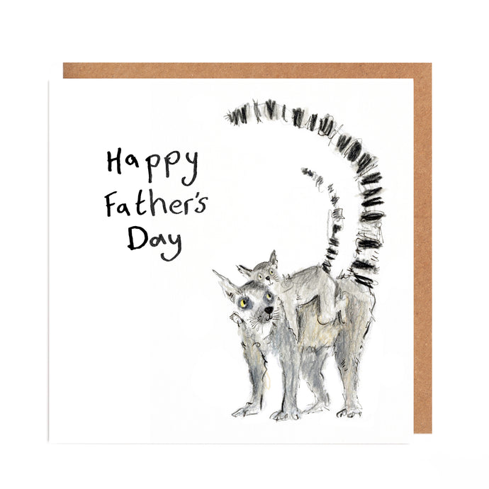 Robin and Annette Lemur Father's Day Card