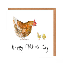 Load image into Gallery viewer, Mother&#39;s Day Card with Hens - Emily, Fiona and Nathalia