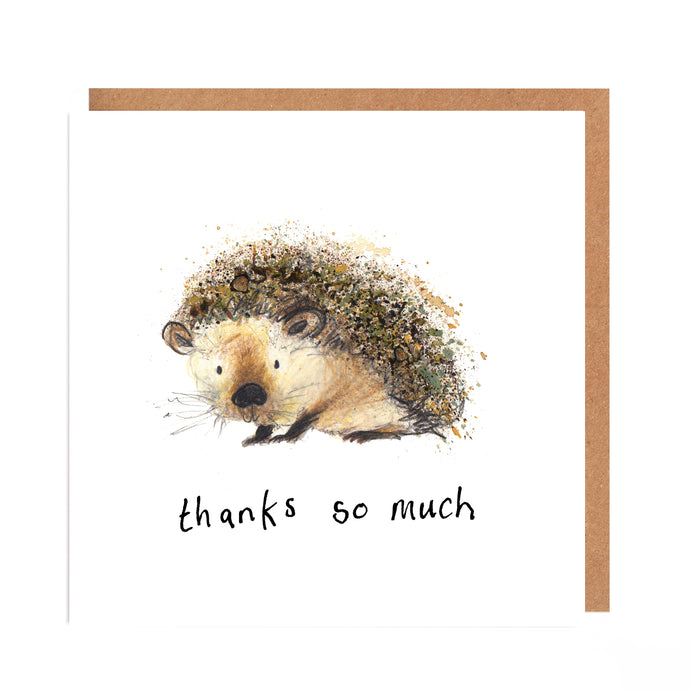 Francesca Hedgehog Thanks So Much Card