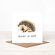 Load image into Gallery viewer, Francesca Hedgehog Thanks So Much Card