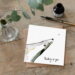 Iris Polar Bear Thinking of you Card