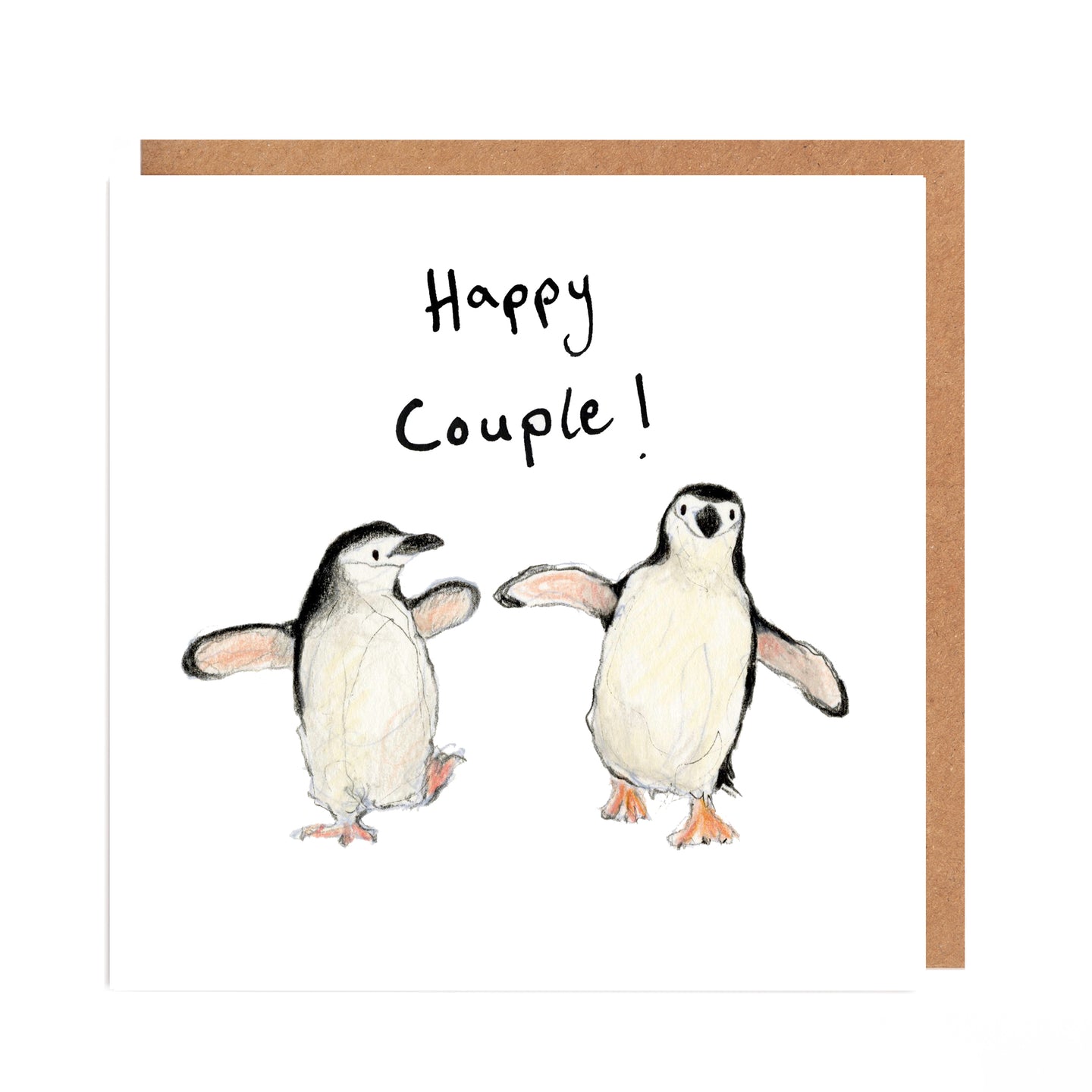 Wedding card - Jo and Bo Penguins