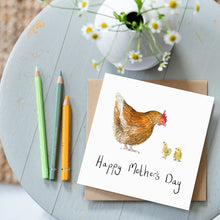 Load image into Gallery viewer, Mother&#39;s Day Card with Hens - Emily, Fiona and Nathalia