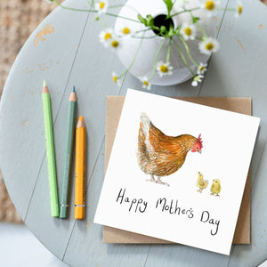 Mother's Day Card with Hens - Emily, Fiona and Nathalia