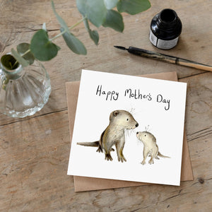 Mother's Day Card with Otters - Coco and Dougal