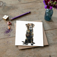 Load image into Gallery viewer, Mabel Chocolate Labrador Card Blank