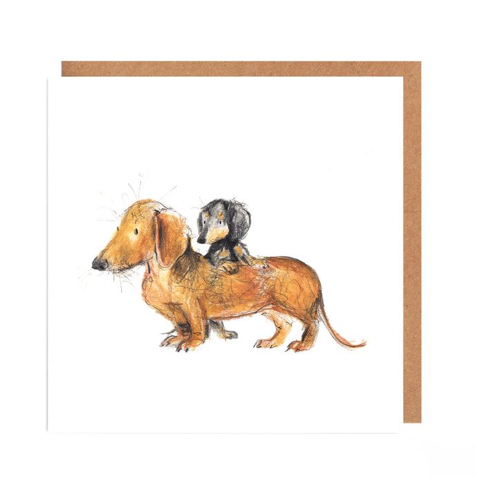 Matilda and Robyn Dachshund Card for all Occasions