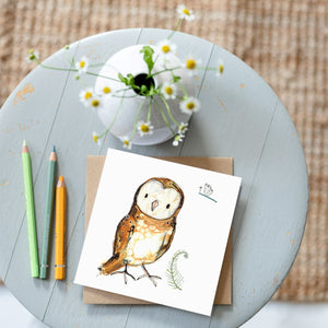 Olive Owl Card Blank