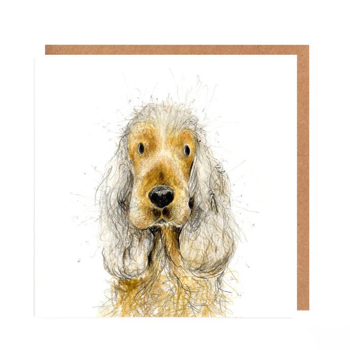 Sadie Spaniel Dog Card Blank