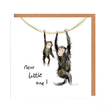 Load image into Gallery viewer, Jocelyn and Vanessa Chimpanzee New Little One Card