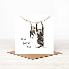 Load image into Gallery viewer, Jocelyn and Vanessa Chimpanzee New Little One Card